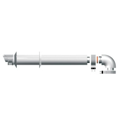 ARISTON Дымоход Комплект для коаксиального дымохода 750 мм, d 60/100 с коленом 3318001