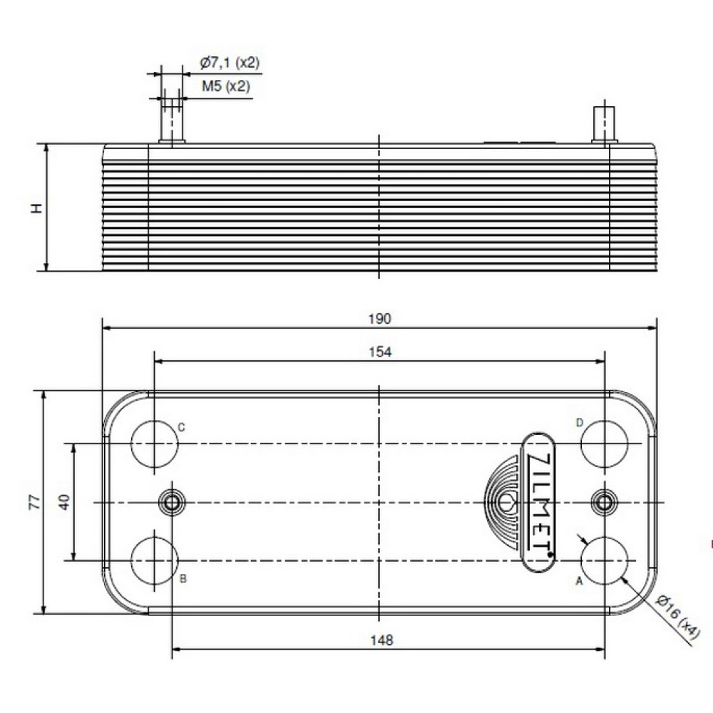 Zilmet Теплообменник пластинчатый 17B1901200